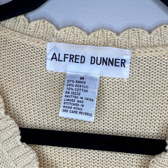 Alfred Dunner women’s size medium yellow floral button down cardigan sweater - Picture 4 of 4